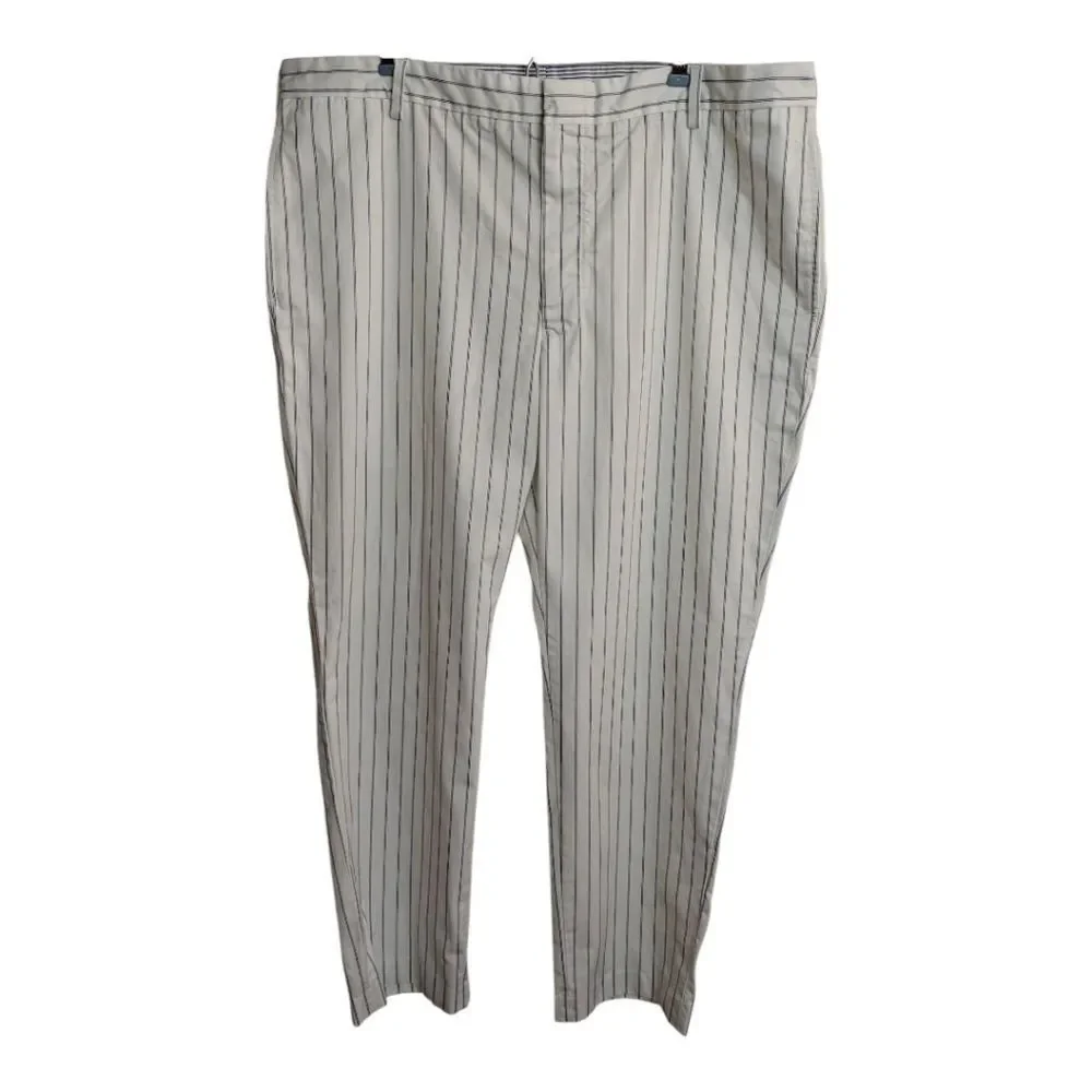 Polo Ralph Lauren Men's White and Blue Striped Dress Pants Size 40/30